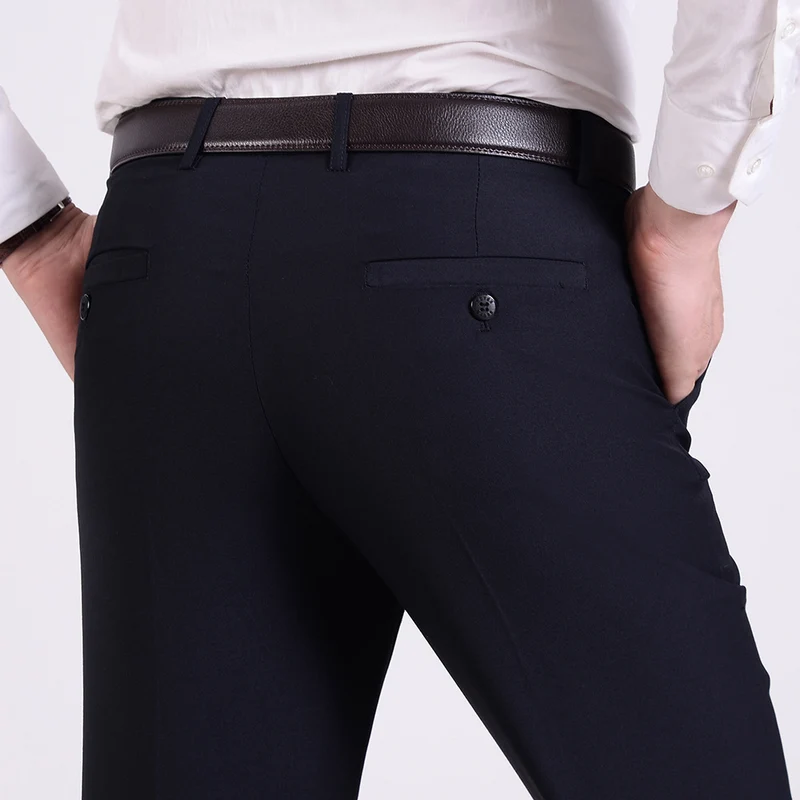 Men's Business Wear Slim-fit Trousers Spring and Autumn Casual Men's Wear Youth Work Dress Work Black Business Suit