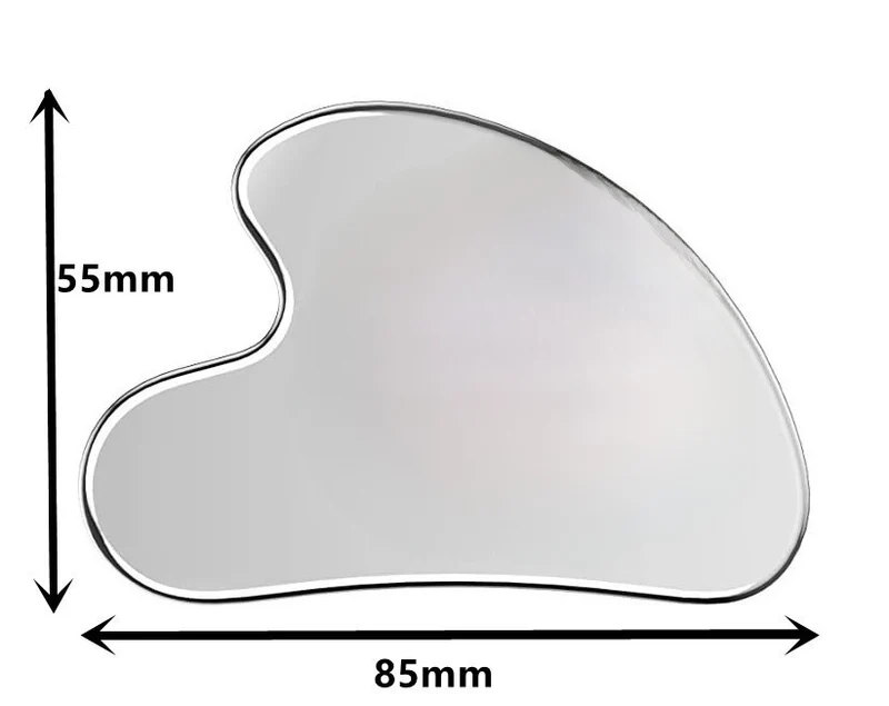 Factory direct stainless steel large heart-shaped scraping plate hand face scraping metal massage beauty tools wholesale