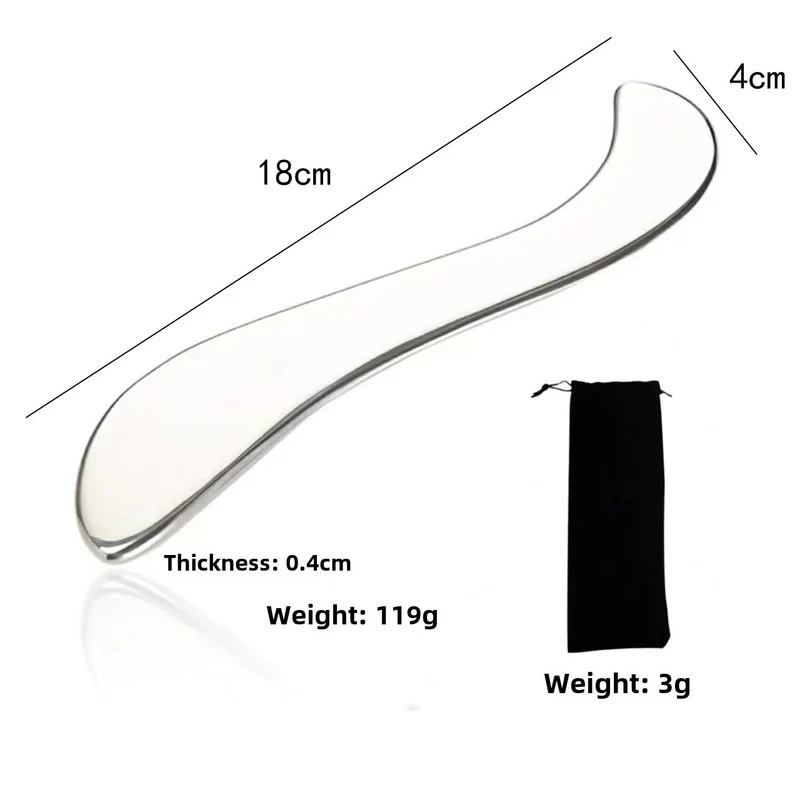 Factory direct stainless steel large heart-shaped scraping plate hand face scraping metal massage beauty tools wholesale