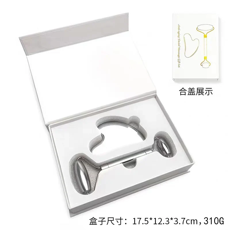 Factory direct stainless steel large heart-shaped scraping plate hand face scraping metal massage beauty tools wholesale