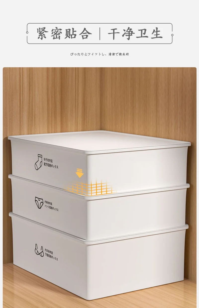 Household Intimates and Socks Storage Box Plastic Cosmetics Organizer Storage Intimates Bra Intimates Compartment Storage Box