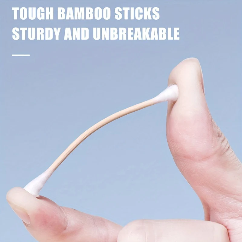 1000 double-headed multifunctional cotton swab wholesale large disposable sanitary cotton swab ear spoon makeup remover cotton