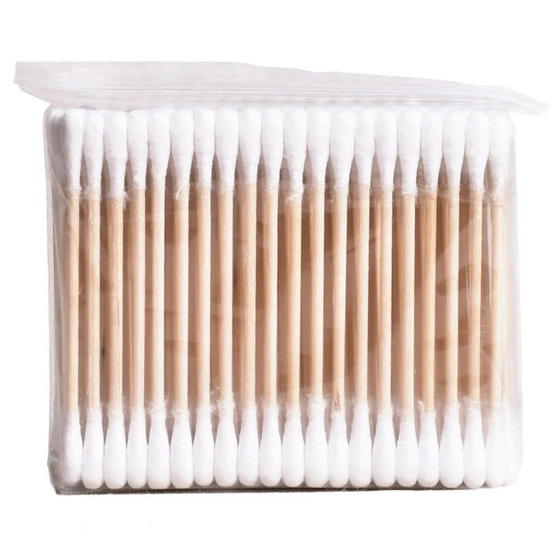 1000 double-headed multifunctional cotton swab wholesale large disposable sanitary cotton swab ear spoon makeup remover cotton