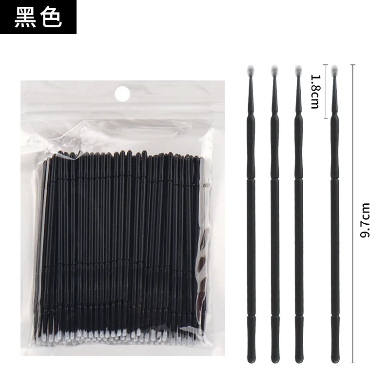 Wholesale Eyelash Extension Cotton Swabs, Disposable Small-Headed Eyelash Cleaning Cotton Sticks, Makeup Removal, Beauty Eyelash Micro Brushes