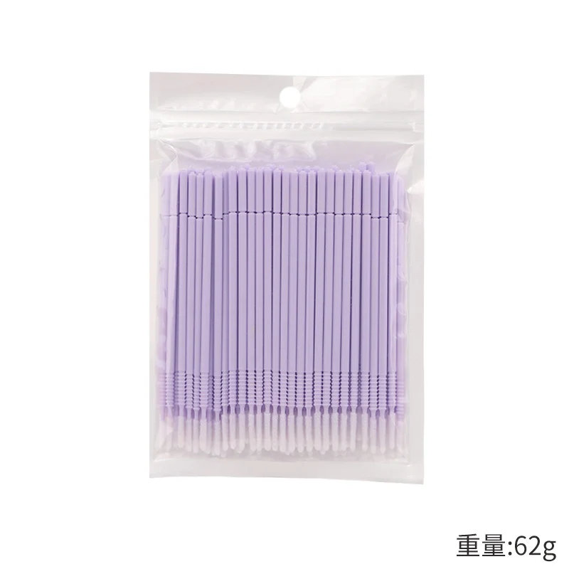 New wholesale long head cotton swab eyelash tattoo nail cleaning cotton swab eyelash disposable long thread cotton swab