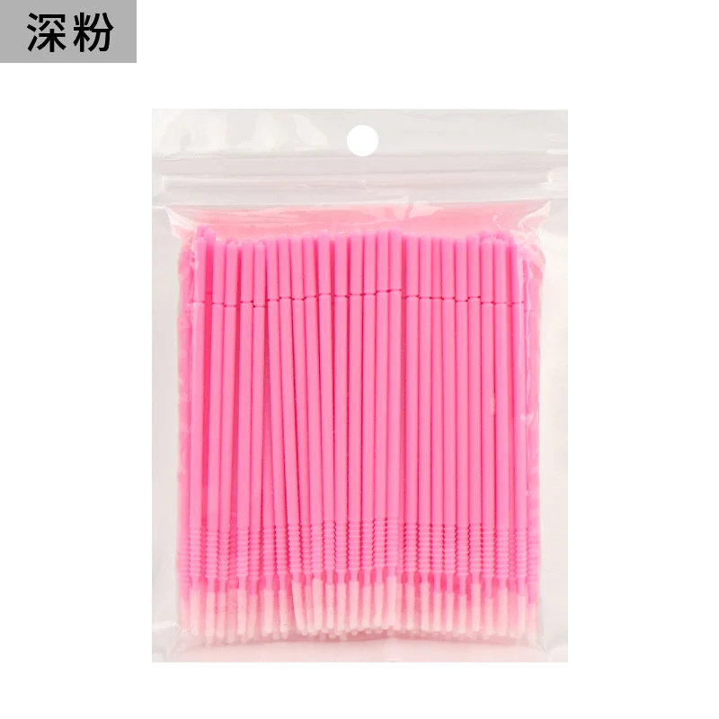New wholesale long head cotton swab eyelash tattoo nail cleaning cotton swab eyelash disposable long thread cotton swab