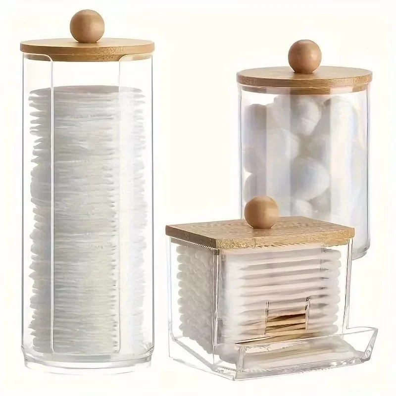 [Free combination exclusive] cotton swab storage box makeup remover cotton storage tank toilet cosmetics finishing storage box