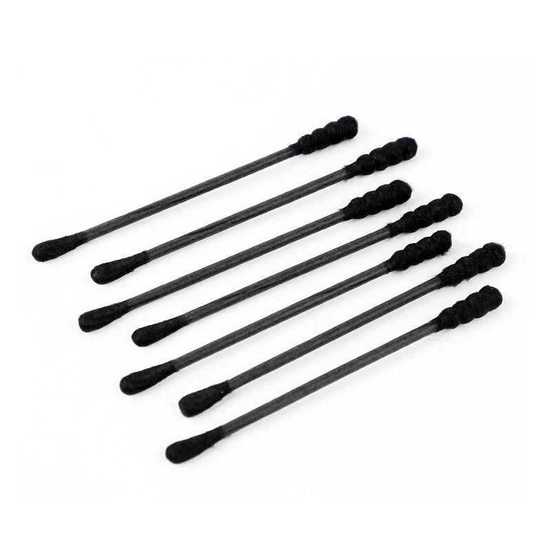 Black spiral double ear scoop cotton swab ear eyebrows wipe makeup cotton swab change eyeliner cleaning cotton swab