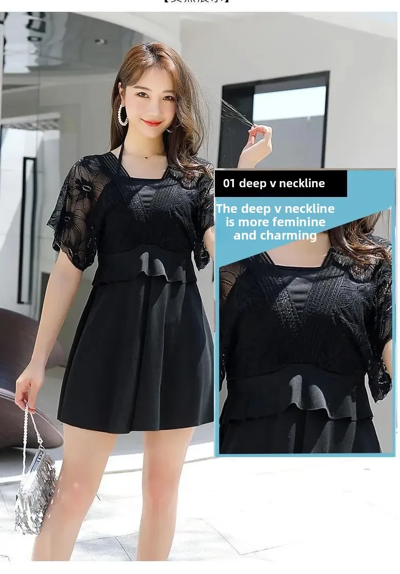 Women's Swimwear 2026 New Trendy Two-Piece Conservative Slimming Tummy-Covering Plus Size Ins-Style Fairy-Like Hot Spring Sexy