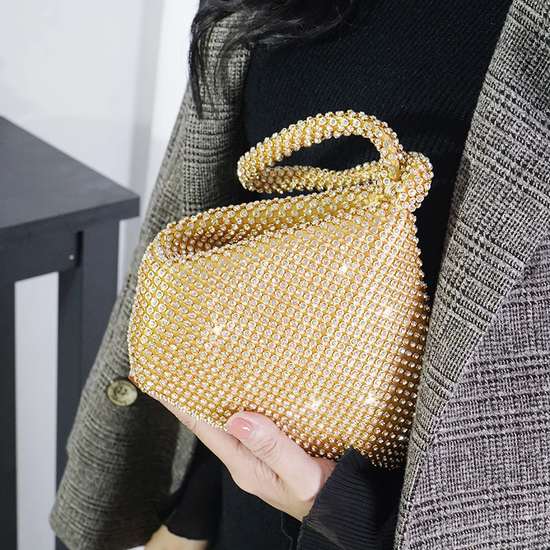 Cross-border Rhinestone Clutch Fashion Portable Cosmetic Bag Mine Bag Women's European and American Style Evening Bag Handbag