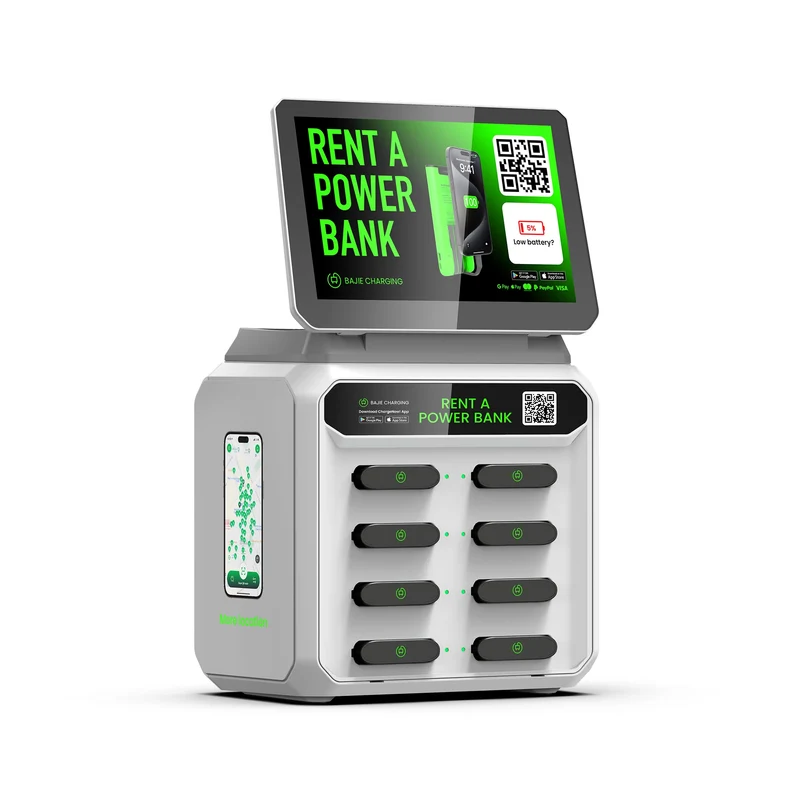 Power Bank 6000Mah Power Charger With 8 Slots and Phone Charging Station Overcurrent Protection 60W Solar Powered Kiosk Rental