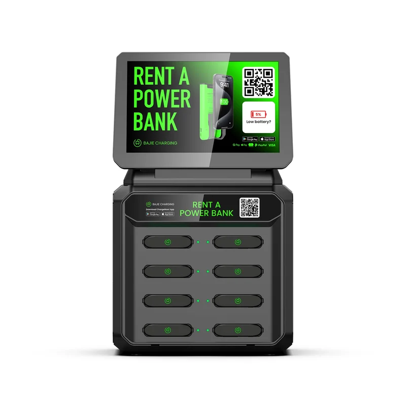 Power Bank 6000Mah Power Charger With 8 Slots and Phone Charging Station Overcurrent Protection 60W Solar Powered Kiosk Rental