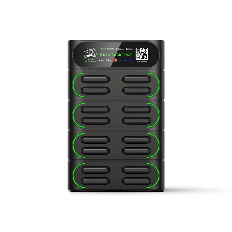 Bajie Charging Rental Station 16 Stack Sharing Power Bank Vending Machine with Mifi Fast Charger Mobile Phone Charging Station