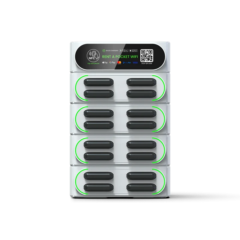 Bajie Charging Rental Station 16 Stack Sharing Power Bank Vending Machine with Mifi Fast Charger Mobile Phone Charging Station