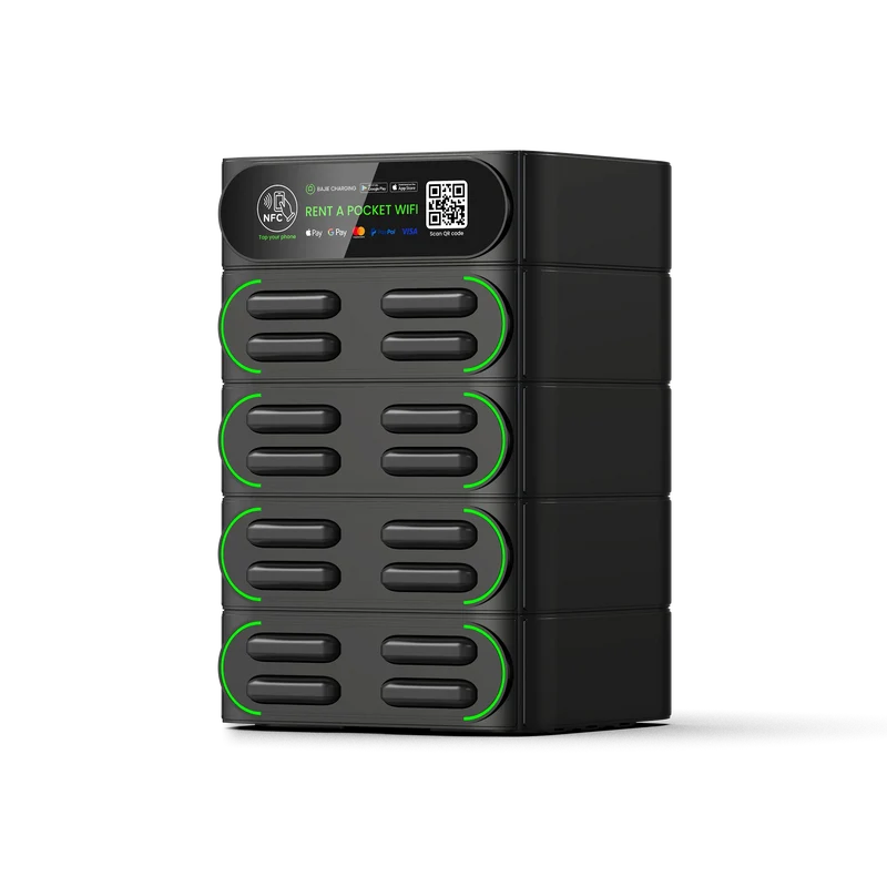 Bajie Charging Rental Station 16 Stack Sharing Power Bank Vending Machine with Mifi Fast Charger Mobile Phone Charging Station