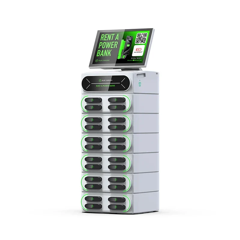 Integrated 24 Slot Fast Charger Vending Machine Share Power Bank Power Station Dropship Cell Phone Chargers Convenient Charging