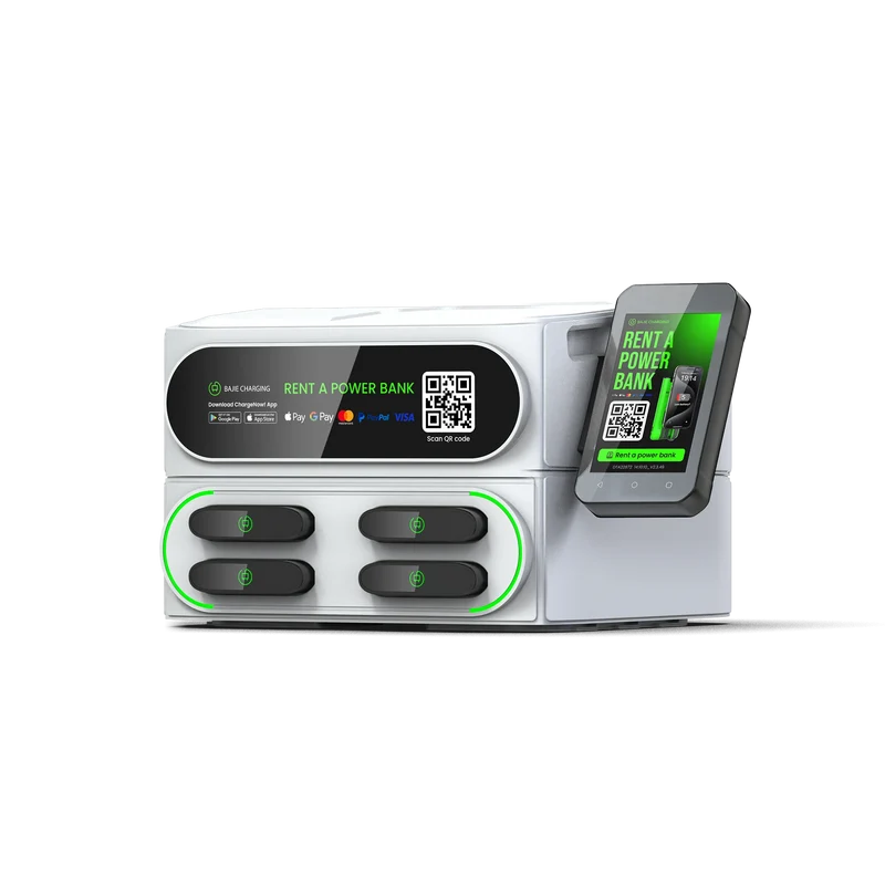 Commercial Alugue De Bajie Charging Power Bank 4- Stack Sharing Power Bank Power Station with Pax Mobile Phone Charging Kiosk