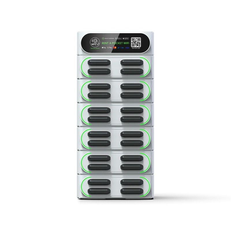 hot sale sharing power bank rental station 24-stack hire phone charging station with MIFI shared powerbank vending machine