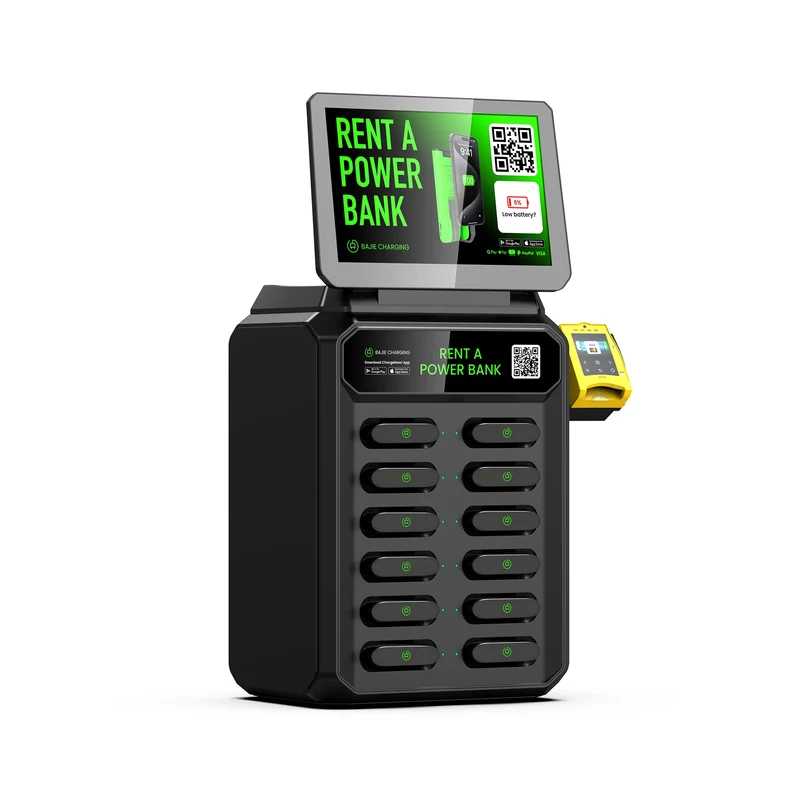 Mieten Power Bank Rental Station with Pos 12 Slots Fast Chargers Shared Cell Phone Charging Vending Machine Classic Smart Device