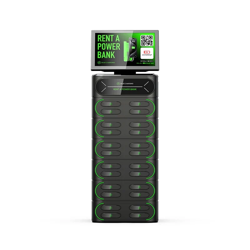 2025 New Product Share Power Bank Portable Power Station with 24 Slots Integrated Stackable Fast Chargers for Business Ideas