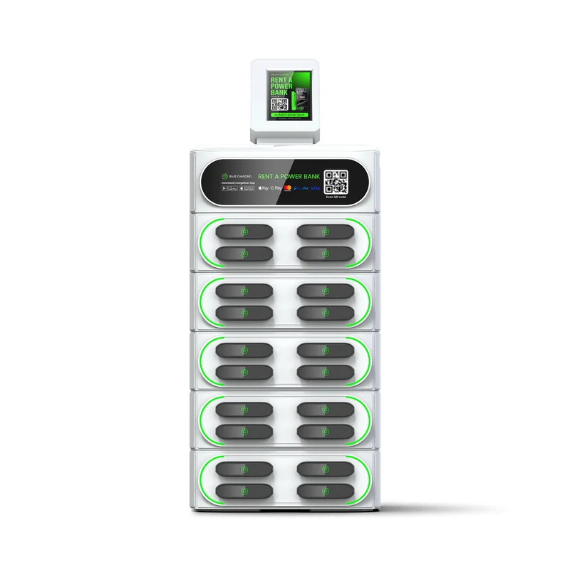 Phone Charging Shared Power Bank Station with Pos Hire Powerbank Rental 20 Slots Stack Power Bank Vending Machines