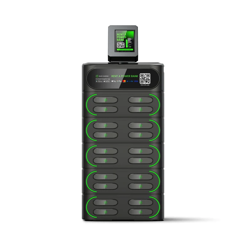 Phone Charging Shared Power Bank Station with Pos Hire Powerbank Rental 20 Slots Stack Power Bank Vending Machines
