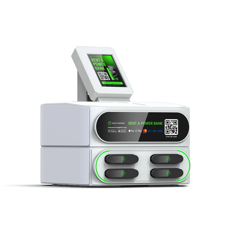 Fast Charging Station with Stack Station Pax Pos Sharing Power Bank Vending Machine Mobile Phone Charging Kiosk Rental System