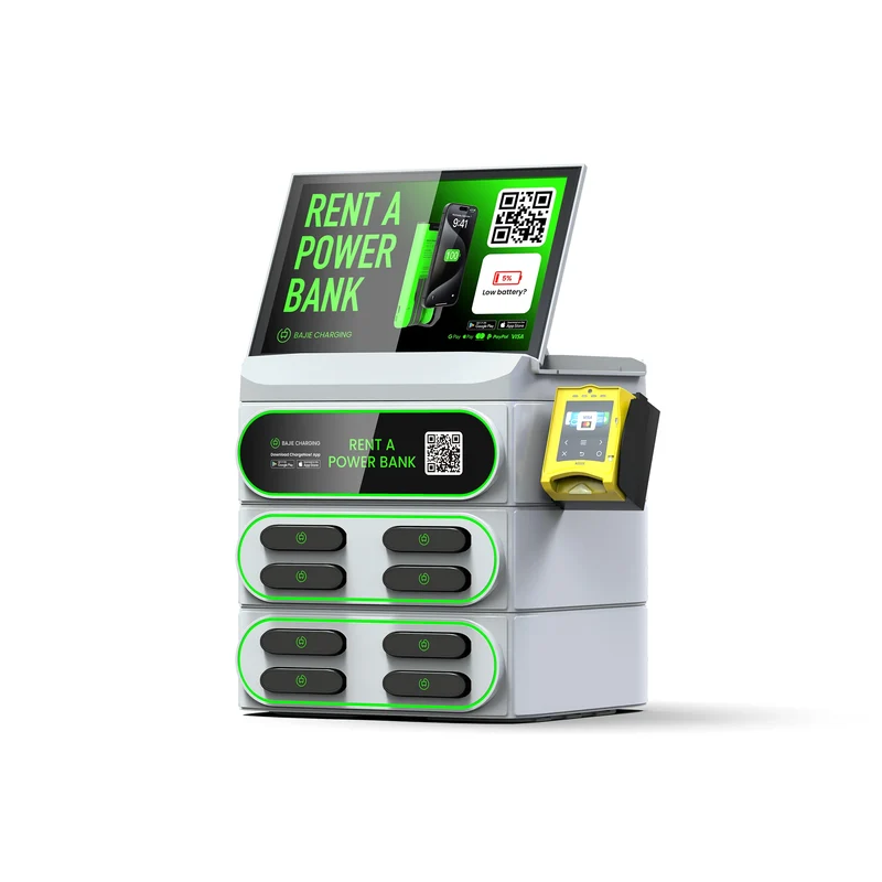 New Trending Shared Power Bank Station Credit Card Payment Mobile Phone Charging Rental Station Desktop Powerbank Stand Kiosk