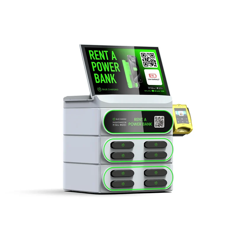 New Trending Shared Power Bank Station Credit Card Payment Mobile Phone Charging Rental Station Desktop Powerbank Stand Kiosk