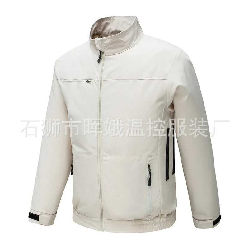 Cross-Border New Smart Air-Conditioned Clothing Porous Fan Stand Collar Workwear Outdoor Work Uniform Labor Protection Duty Fan Clothing