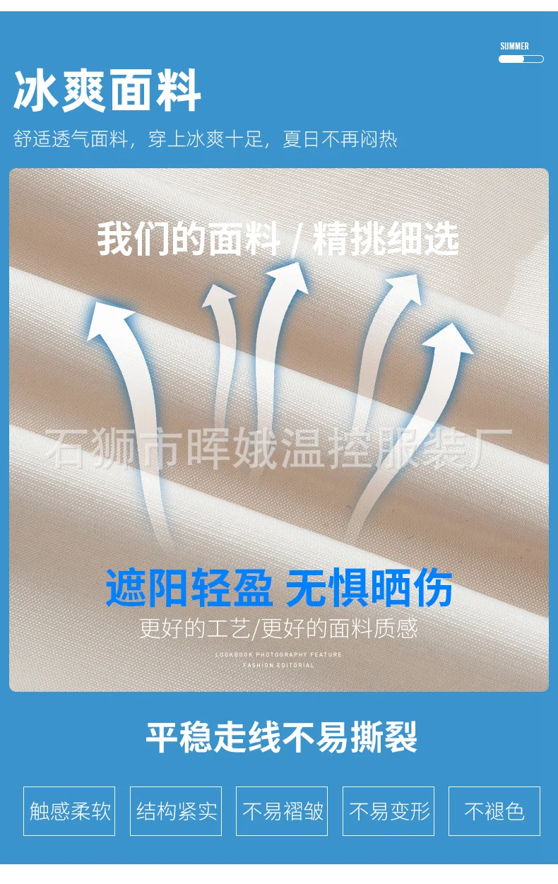 Cross-Border New Smart Air-Conditioned Clothing Porous Fan Stand Collar Workwear Outdoor Work Uniform Labor Protection Duty Fan Clothing
