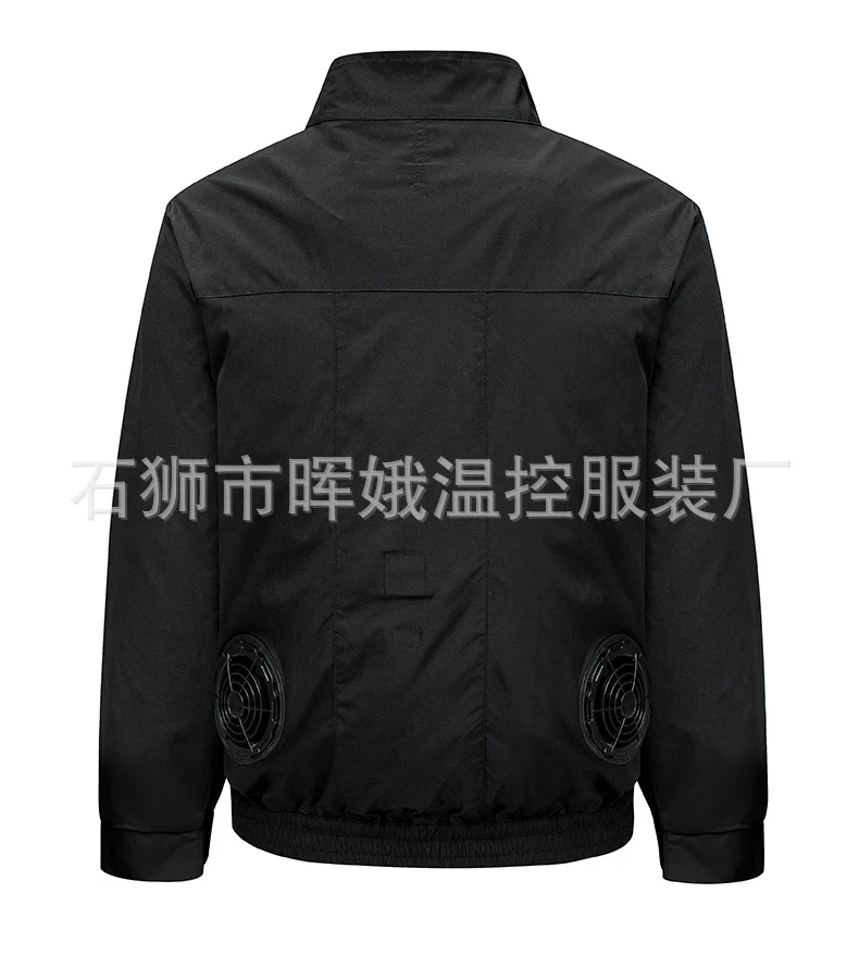 Cross-Border New Smart Air-Conditioned Clothing Porous Fan Stand Collar Workwear Outdoor Work Uniform Labor Protection Duty Fan Clothing