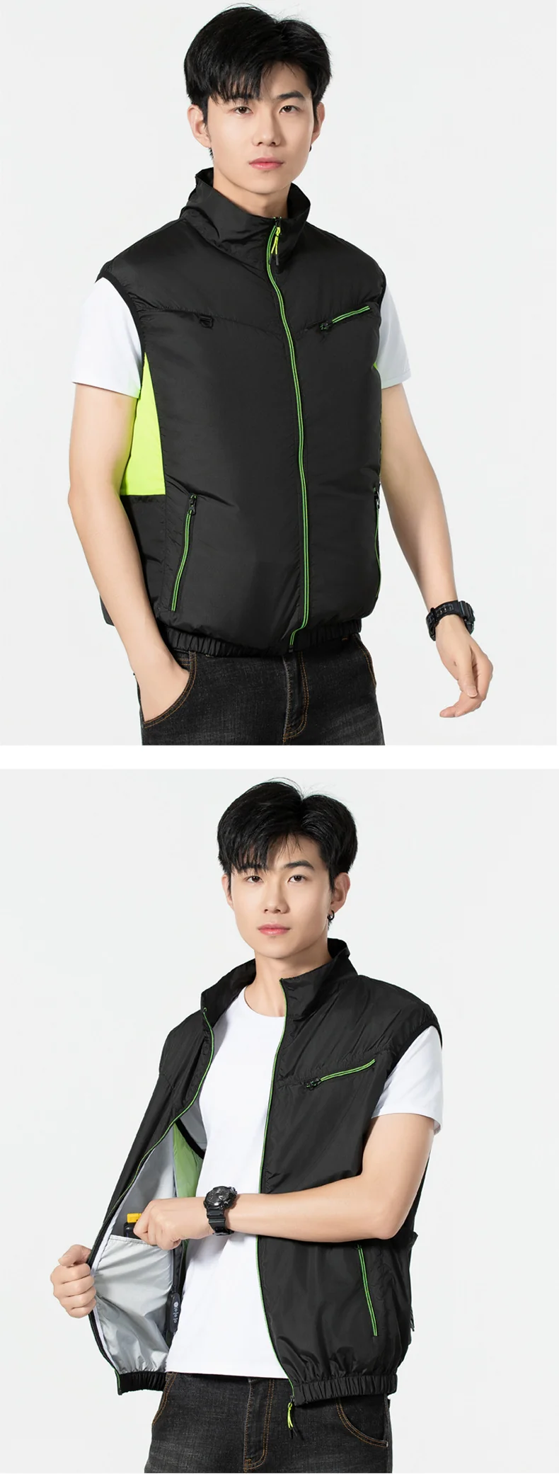 New sleeveless fan clothing air conditioning clothing summer outdoor heatstroke cooling clothes with fan Japan and South Korea cross-border wholesale