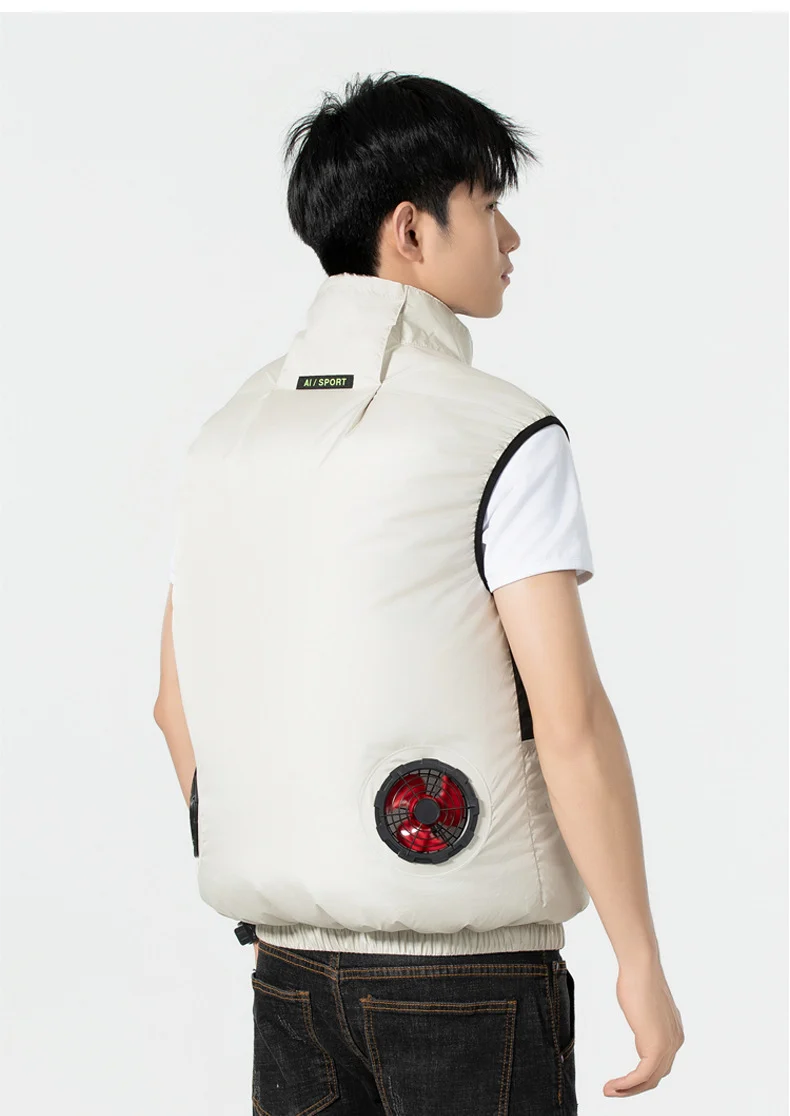 New sleeveless fan clothing air conditioning clothing summer outdoor heatstroke cooling clothes with fan Japan and South Korea cross-border wholesale