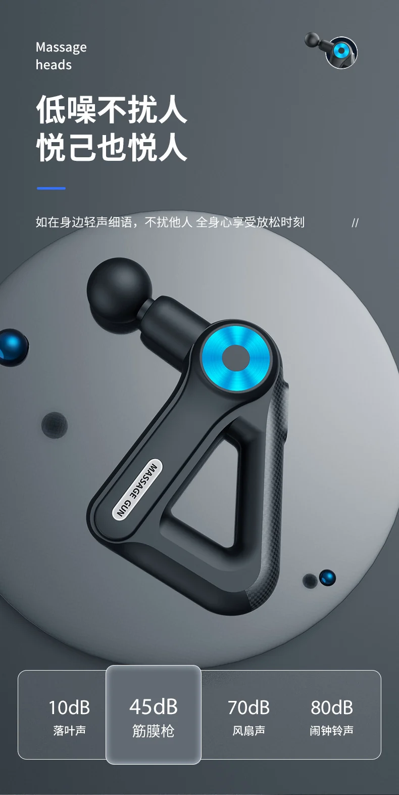 Professional-Grade Mini Fascia Gun Massager for Muscle and Neck, Electric Massage Gun for Shoulder and Neck, Portable Fitness