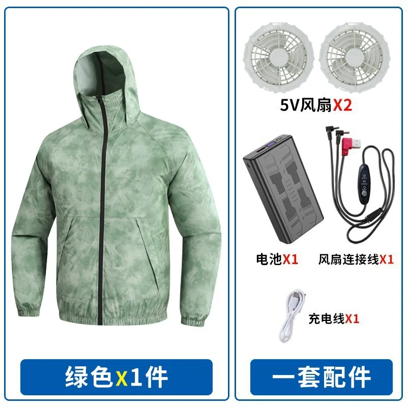 New Fan Sun Protection Clothing, Heatstroke Prevention Outdoor Work Clothes, Refrigeration Fishing Clothing for Men and Women with Fans to Cool down