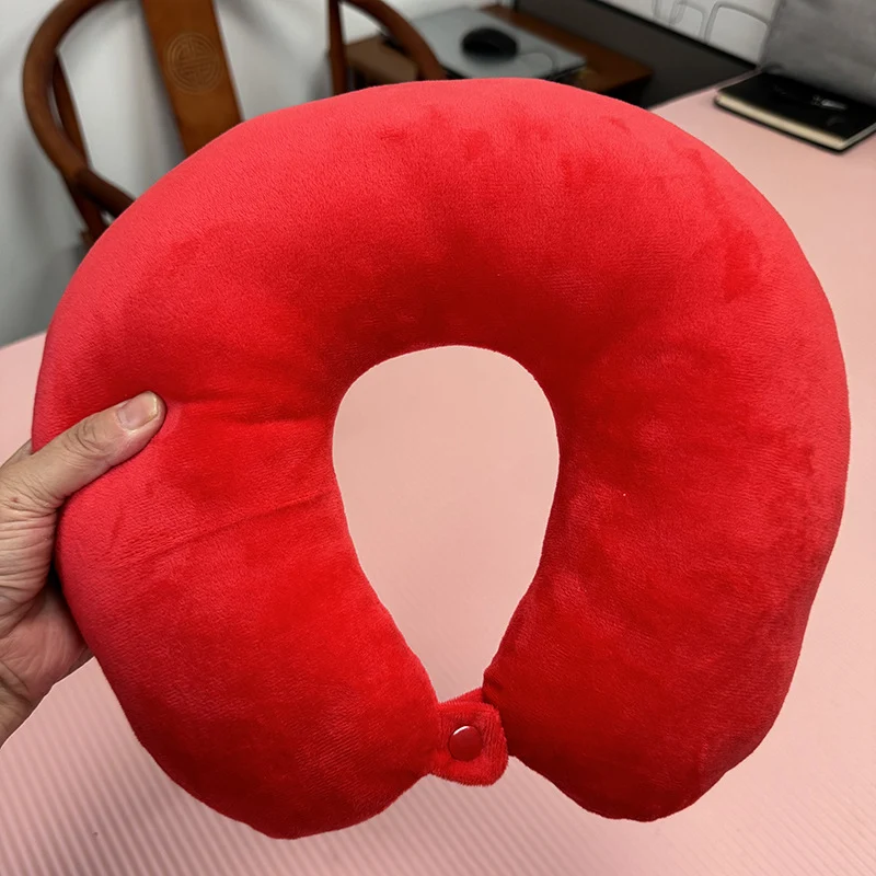2025 New Cross-Border U-Shaped Pillow Portable Pp Cotton Office Nap Cervical Pillow Car High-Speed Rail Neck Pillow Wholesale