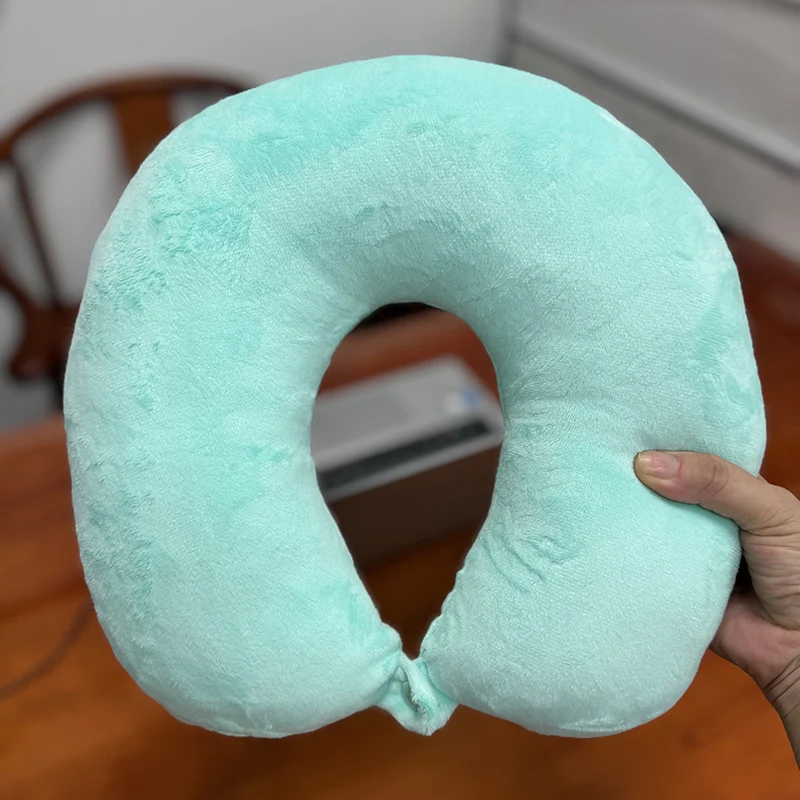 2025 New Cross-Border U-Shaped Pillow Portable Pp Cotton Office Nap Cervical Pillow Car High-Speed Rail Neck Pillow Wholesale