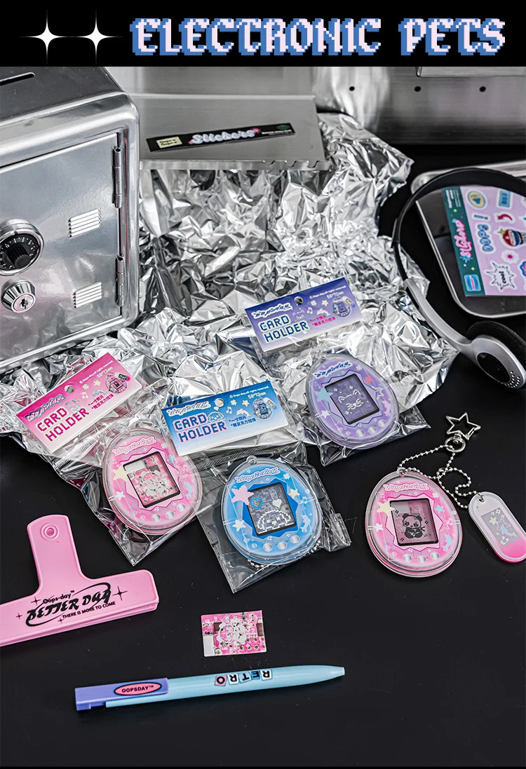 OOPSDAY Rest Day Tamagotchi Inch Photo Card Set American Vintage Hanging Star Chaser Mini Card Set