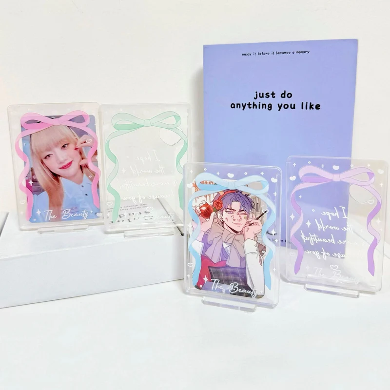 Original bow card set up card star chasing small card display rack desktop card set up card photo frame table