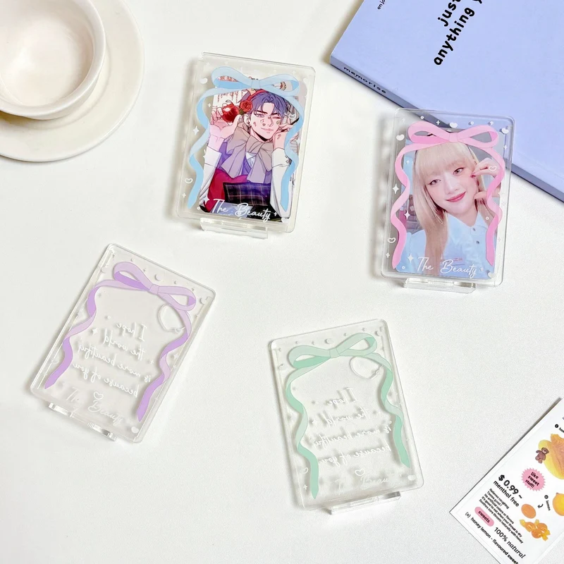 Original bow card set up card star chasing small card display rack desktop card set up card photo frame table