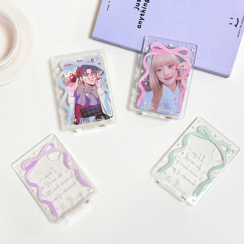 Original bow card set up card star chasing small card display rack desktop card set up card photo frame table