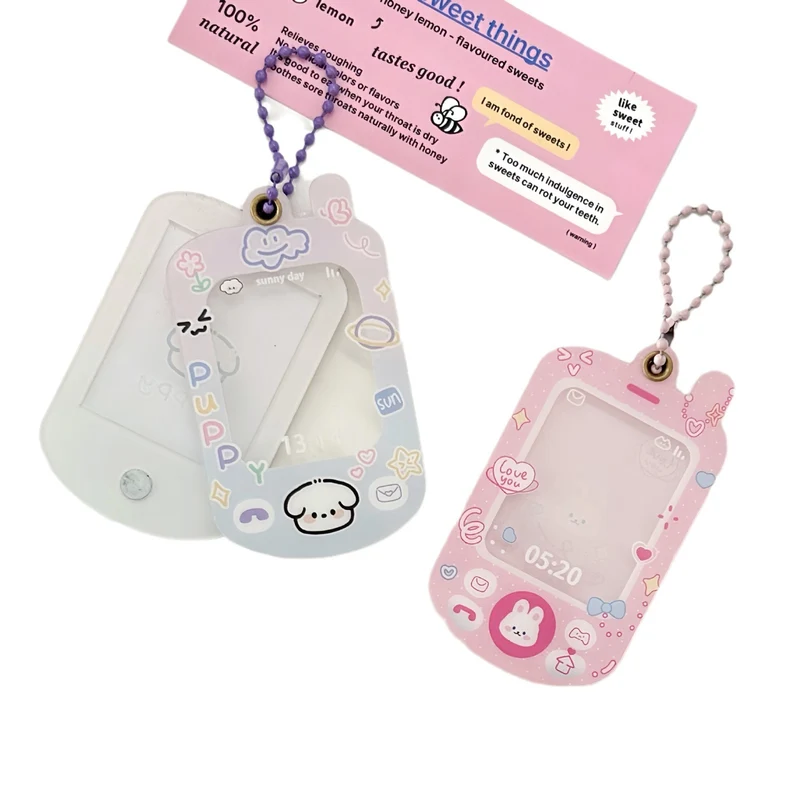 Original cute mobile phone puppy 1 inch ID photo magnetic card set card brick goo card goo plate acrylic hard card set