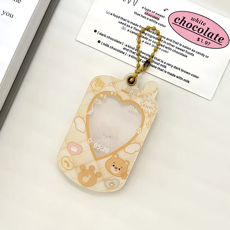 Original cute mobile phone puppy 1 inch ID photo magnetic card set card brick goo card goo plate acrylic hard card set