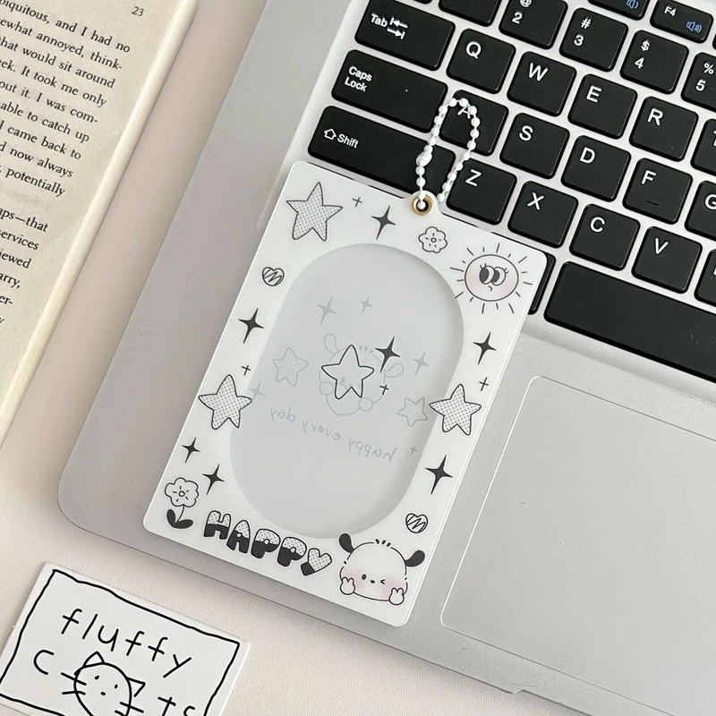 Original Cute puppy magnetic three-inch acrylic card holder brick desktop protective card Film card holder