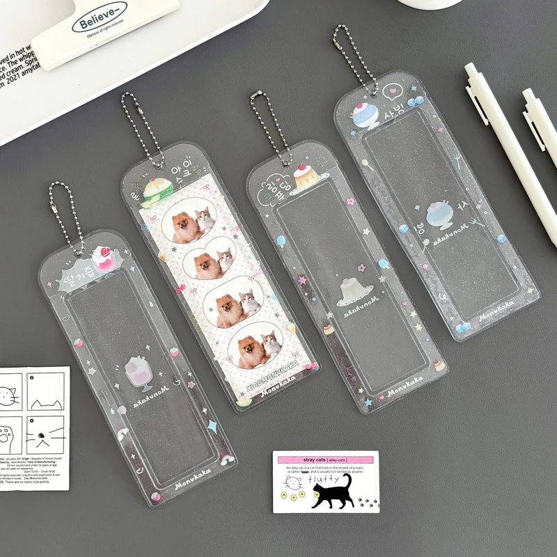 Original Summer Dessert Four-Frame Card Holder Idol Small Card Life Four-Frame Glitter Card Holder Star-Chasing Storage Card Holder