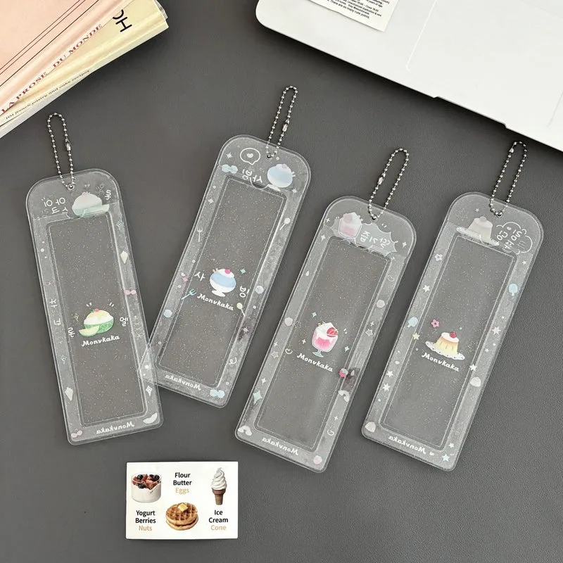 Original Summer Dessert Four-Frame Card Holder Idol Small Card Life Four-Frame Glitter Card Holder Star-Chasing Storage Card Holder