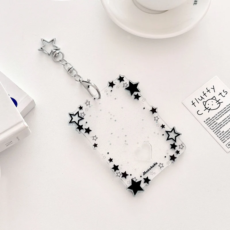 Original Glitter Star Version Card Holder Fan Small Card 3inch Acrylic Card Holder Small Card Polaroid Card Holder Gumei