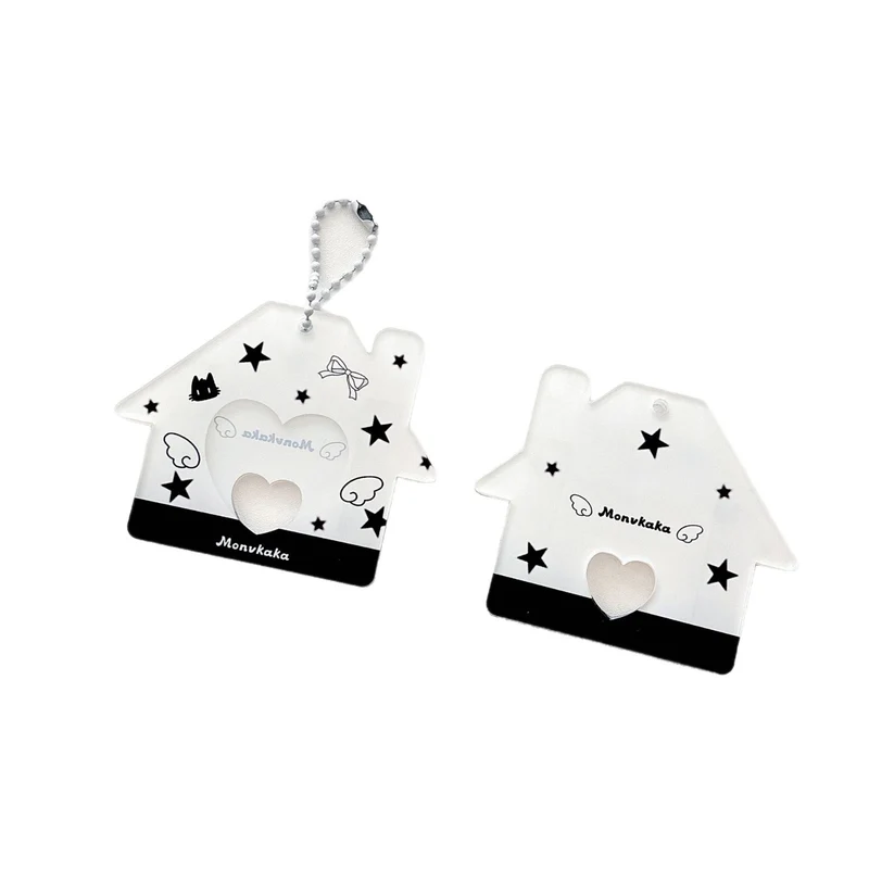 Original Star Little House 2inch Id Photo Card Holder Small Card Storage Card Holder Keychain Storage Pendant Card Holder