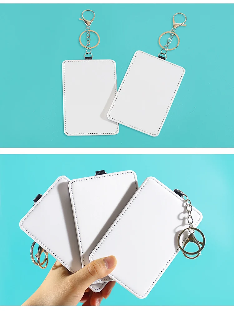 Heat Transfer Sublimation Traffic Card Holder Work Id Card Holder with Printable Designs, Keychain, White Disney Card Holder